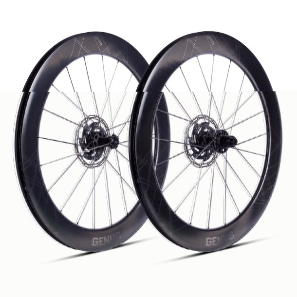 ERE GENUS II AE 65-R CARBON DISC WHEELSET SRAM XDR BLACK/BLACK