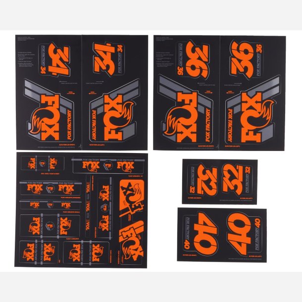 FOX Decal 19 Heritage, Fork &amp; Shock Kit, Orange