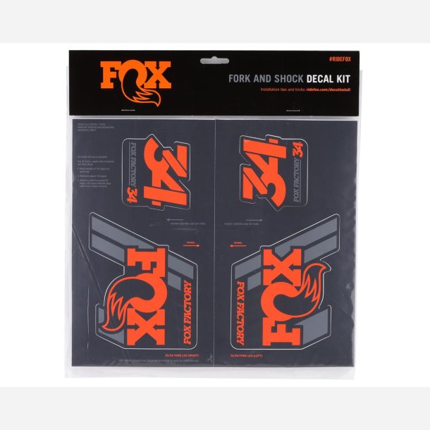 FOX Decal 19 Heritage, Fork &amp; Shock Kit, Orange