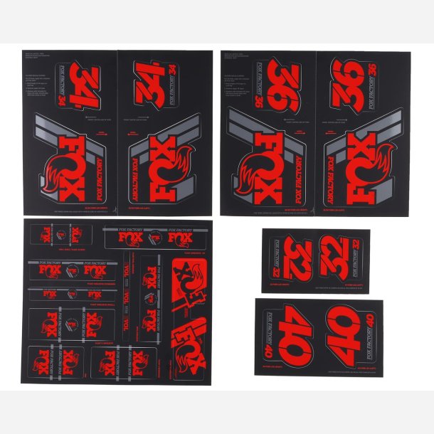 FOX Decal 19 Heritage, Fork &amp; Shock Kit, Red