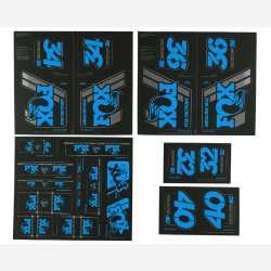 FOX Decal 19 Heritage, Fork &amp; Shock Kit, Blue
