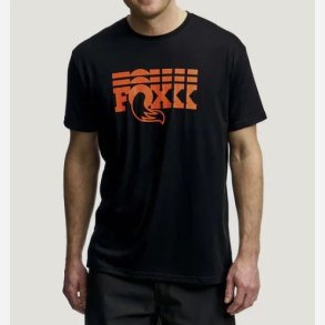 FOX TEE Stacked SS, black, M