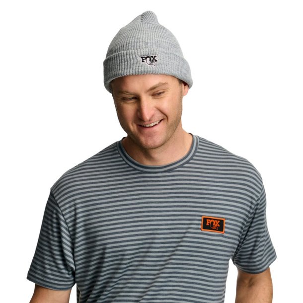 FOX Beanie Loose knit fisherman; grey