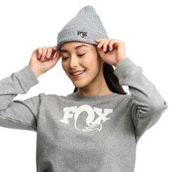 FOX Beanie Loose knit fisherman; grey