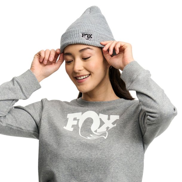 FOX Beanie Loose knit fisherman; grey