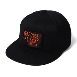 FOX Hat Patch Snapback; one size; black