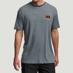 FOX TEE Striped SS, L, black