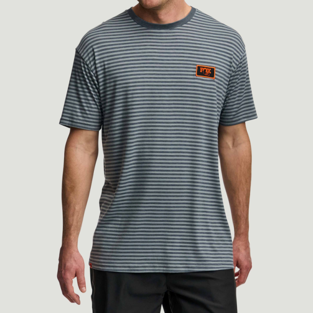 FOX TEE Striped SS, L, black