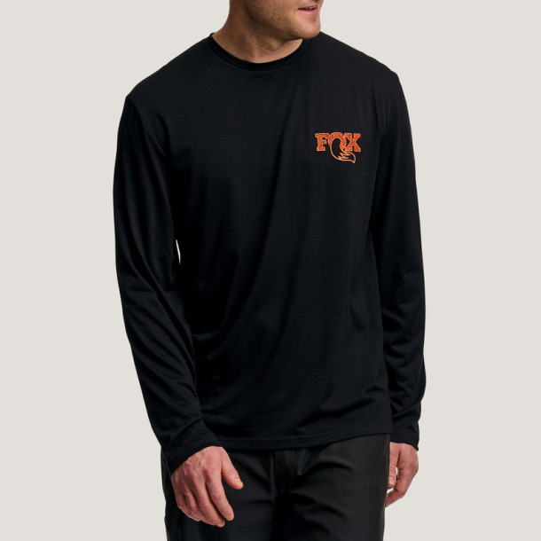 FOX TEE Textured LS, M, black