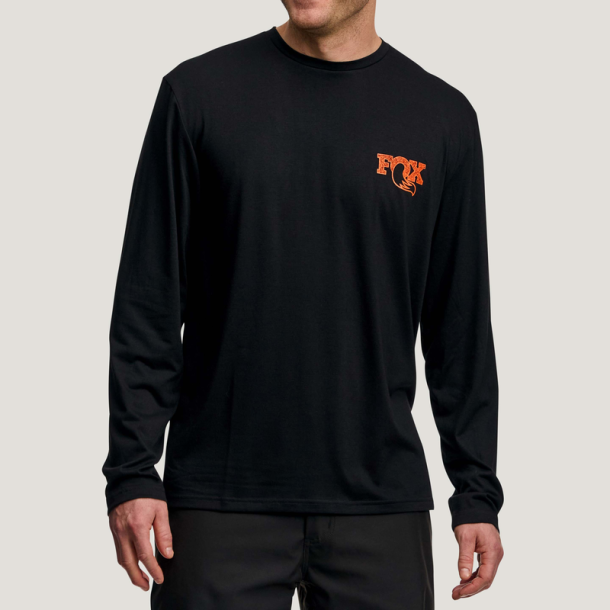FOX TEE Textured LS, M, black